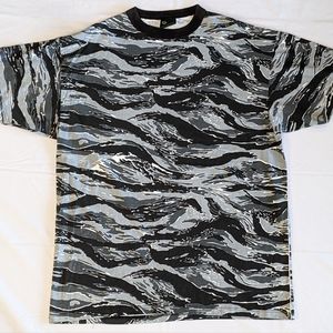 Vintage 90s ROTHCO White Snow Camo Military Tactical Urban White XL Shirt